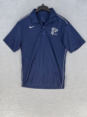 Atlanta Falcons Nike Dri-Fit Men’s small short sleeve polo shirt Navy Stretch
